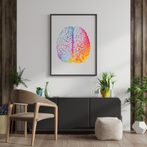 Abstract Brain Anatomy Art