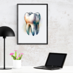 Abstract Tooth Dental Care Painting
