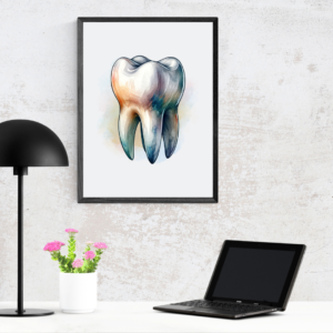 Abstract Tooth Dental Care Painting